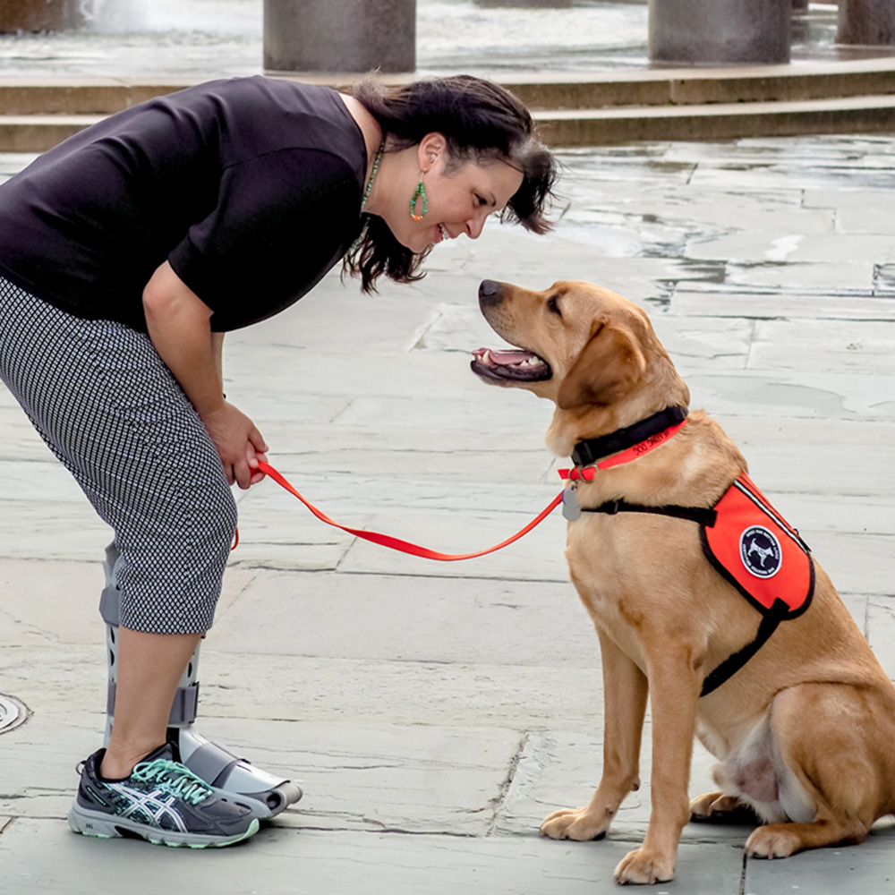 Hearing Dog with client